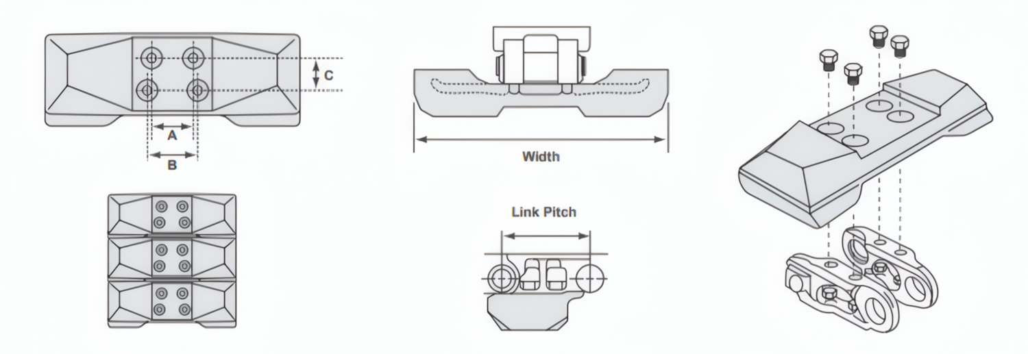 Bridgestone GeoGrip Rubber Pad Diagram